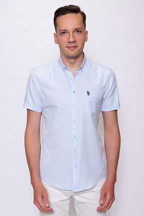 پیراهن آبی مردانه رگولار U.S. Polo Assn. - کد 307576687
