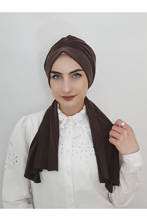 کلاه شنای حجاب قهوه ای زنانه erasra class - کد 308104449