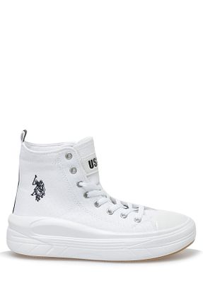 کفش اسنیکر سفید زنانه بند دار U.S. Polo Assn. - کد 308470660