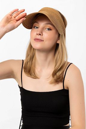 کلاه قهوه ای زنانه حصیر Saria Moda - کد 308508268