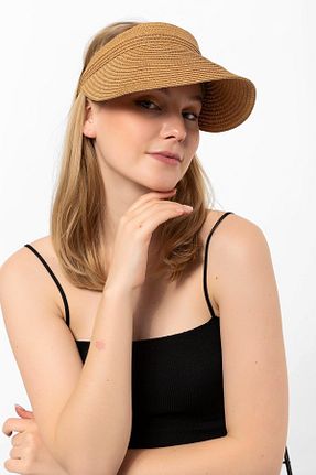کلاه قهوه ای زنانه حصیر Saria Moda - کد 308508268