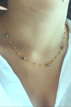 گردنبند استیل ( فولاد ) طلائی زنانه استیل (فولاد) DLK TAKI - کد 206809814