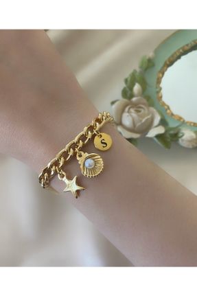 دستبند جواهر طلائی زنانه روکش طلا کد 309415705