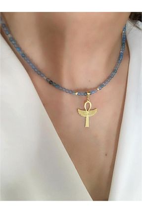 گردنبند نقره آبی زنانه 925 عیار Serline Desing - کد 309439592