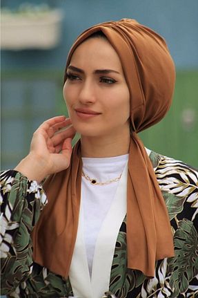 کلاه شنای حجاب قهوه ای زنانه erasra class - کد 308104187