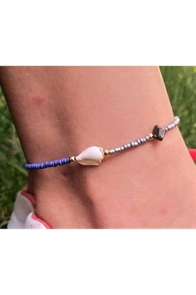 خلخال جواهر آبی زنانه سنگ طبیعی TÜKKAN ACCESSORİES - کد 308316625