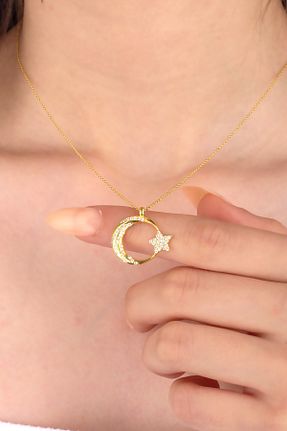 گردنبند نقره طلائی زنانه 925 عیار Miavi Silver - کد 302189184
