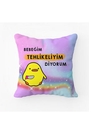 بالش سفید پنبه پلی استر Puffbutik - کد 308492420