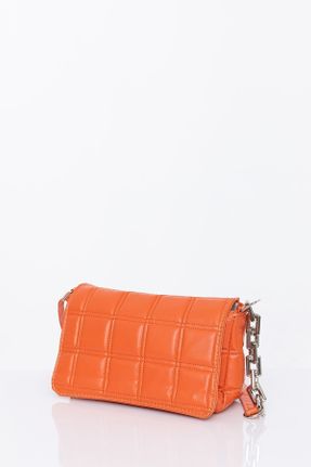 کیف دوشی نارنجی زنانه چرم مصنوعی کد 308493134