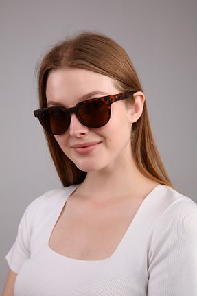 عینک آفتابی قهوه ای زنانه UV400 PETİTO - کد 308601881