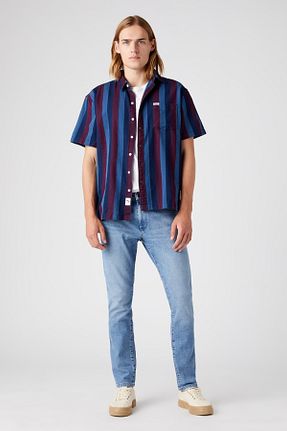 شلوار جین آبی مردانه پاچه تنگ Wrangler - کد 308395990
