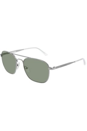 عینک آفتابی طوسی مردانه 55 UV400 فلزی مات مستطیل کد 309305549