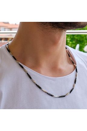 گردنبند استیل ( فولاد ) رنگی مردانه استیل (فولاد) Tesbihcibaba - کد 308063584