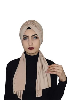 کلاه شنای حجاب بژ زنانه erasra class - کد 308104082