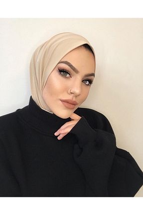 شال بژ زنانه پنبه ای erasra class - کد 308141932