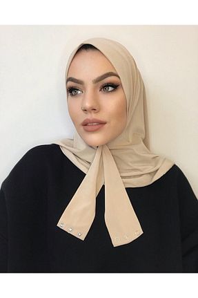 شال بژ زنانه پنبه ای erasra class - کد 308141932