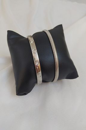 دستبند جواهر زنانه روکش نقره KOBA - کد 308342812