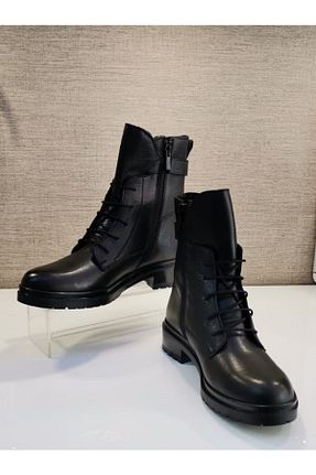 بوت / نیم بوت مشکی زنانه چرم خالص Castle Black - کد 308603297