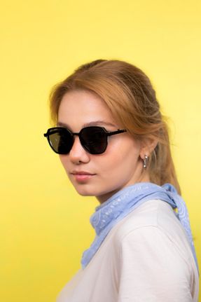عینک آفتابی مشکی زنانه 51 UV400 استخوان سایه روشن کد 301731783