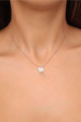 گردنبند نقره صورتی زنانه 925 عیار Bilsen Store - کد 49401759