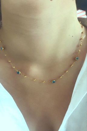 گردنبند استیل ( فولاد ) طلائی زنانه استیل (فولاد) DLK TAKI - کد 206809814