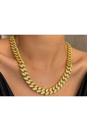 گردنبند استیل ( فولاد ) طلائی زنانه استیل ضد زنگ kems jewels - کد 310772475