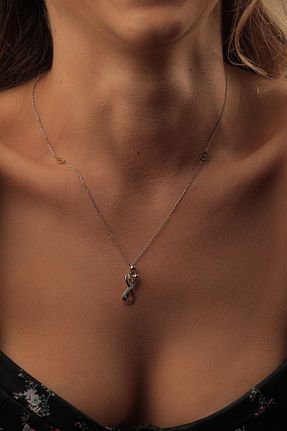 گردنبند نقره طلائی زنانه 925 عیار eddiajewellery - کد 284693400