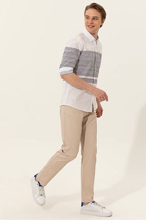 شلوار جین بژ مردانه پاچه تنگ U.S. Polo Assn. - کد 311049808