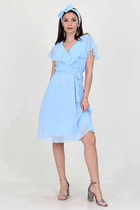 لباس آبی زنانه بافتنی Neşeli Butik - کد 311142025