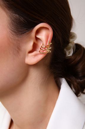 گوشواره جواهر طلائی برنجی AURRARİ - کد 308653680
