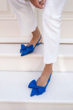 کفش پاشنه بلند کلاسیک آبی زنانه چرم مصنوعی پاشنه نازک پاشنه کوتاه ( 4 - 1 cm ) کد 309890192