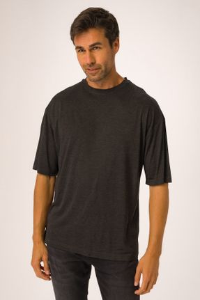 تی شرت طوسی مردانه رگولار پارچه ای کد 161603011
