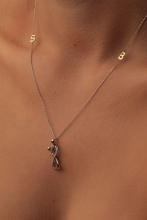 گردنبند نقره طلائی زنانه 925 عیار eddiajewellery - کد 284693400