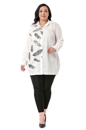 پیراهن سایز بزرگ نباتی زنانه سایز بزرگ DISENTIS MODEST - کد 310905724