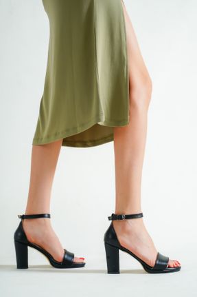 کفش پاشنه بلند کلاسیک مشکی زنانه چرم مصنوعی پاشنه ضخیم پاشنه متوسط ( 5 - 9 cm ) کد 310917736