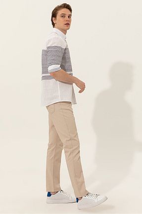 شلوار جین بژ مردانه پاچه تنگ U.S. Polo Assn. - کد 311049808