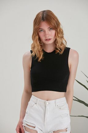 بادی مشکی زنانه یقه هالتر Thin Shop - کد 309558336
