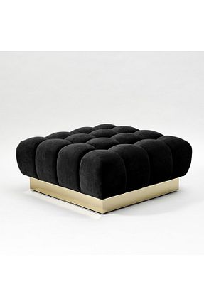 پوف و نیمکت مشکی 80 x 80 DeccoStil - کد 309951474