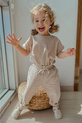ست بالاتنه و پائین تنه بژ بچه گانه بافتنی Blanie KİDS - کد 310782659