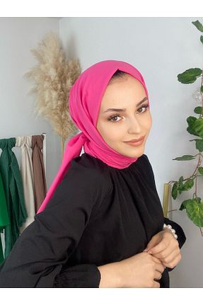 شال صورتی زنانه پنبه ای Helya - کد 311016239