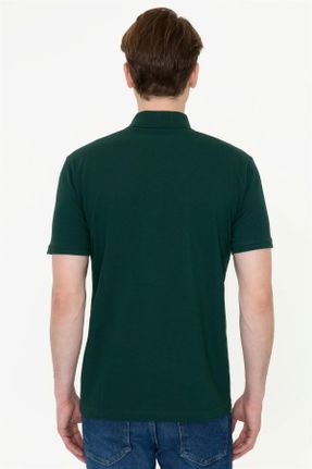 تی شرت سبز مردانه یقه پولو اسلیم فیت تکی بیسیک کد 311055003