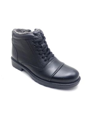 بوت / نیم بوت مشکی مردانه چرم خالص Derilax - کد 48492109