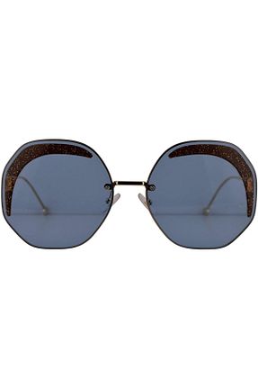 عینک آفتابی طلائی زنانه UV400 Fendi - کد 40438944