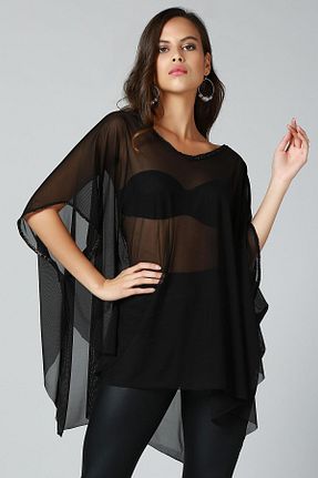 تونیک مشکی زنانه بافتنی Quincey - کد 3690706