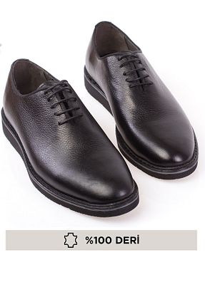 کفش کلاسیک مشکی مردانه چرم خالص depderi - کد 73406533