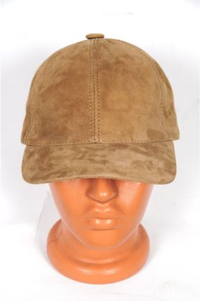 کلاه بژ زنانه چرم طبیعی کد 49550209