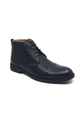 بوت / نیم بوت مشکی مردانه چرم خالص Çetintaş - کد 46770357