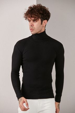 پلیور مشکی مردانه ساده CATSPY - کد 56303253