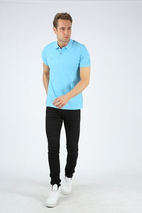 پولوشرت فیروزه ای مردانه کلاسیک Dafron - کد 34938977