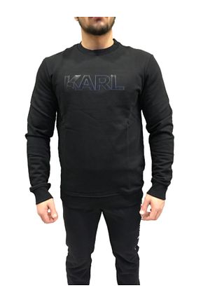 سوئیشرت مشکی مردانه چاپی Karl Lagerfeld - کد 55875627